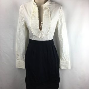 BCBGeneration V neck Black & white Dress